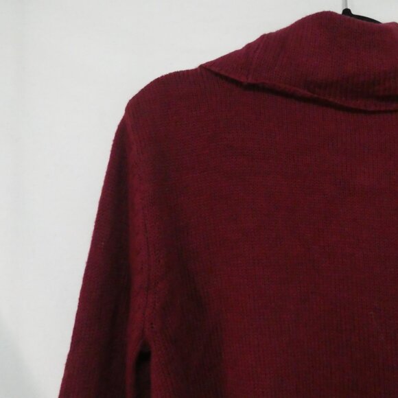 CUPIO | large | Burgundy Acrylic Cowl Neck Sweater - Picture 8 of 12